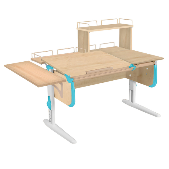 парта дэми  сут-25-02д1 120см раздельная с двумя приставками и надстройкой Дэми СУТ-25-02Д1
